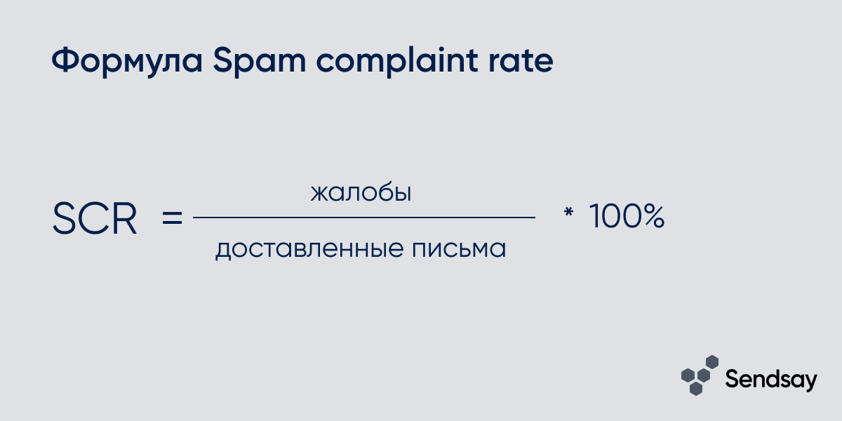 Формула&nbsp;Spam Complaint Rate