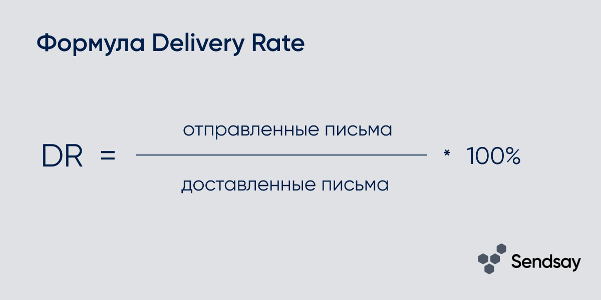 Формула&nbsp;Delivery Rate
