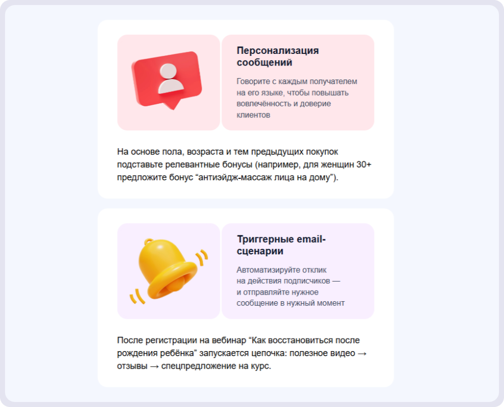 Пример персонализированного письма