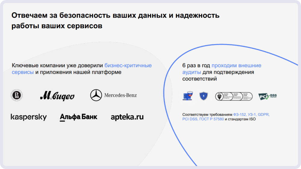 Логотипы клиентов Yandex Cloud